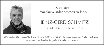 Traueranzeige von Heinz-Gerd Schmitz 