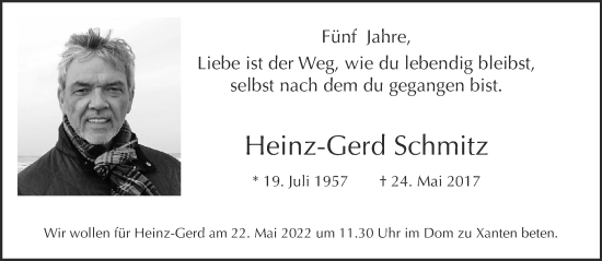 Traueranzeige von Heinz-Gerd Schmitz 